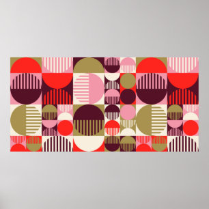 Poster Motif géométrique abstrait sans couture de style v