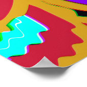 Poster Motif géométrique algorithmique coloré. (Coin)