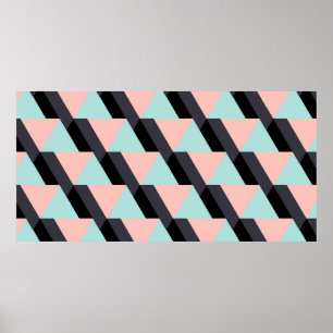 Poster Motif géométrique aux couleurs pastel
