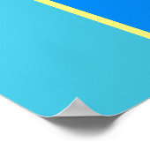 Poster Motif géométrique bleu et jaune (Coin)