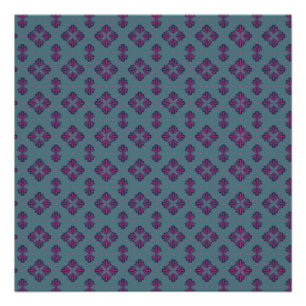 Poster Motif Géométrique Coloré dans un Style Rétro Class