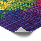 Poster Motif géométrique coloré de triangles (Coin)