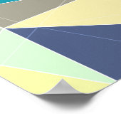 Poster Motif géométrique coloré, fond triangles,  (Coin)