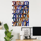 Poster Motif géométrique de physique quantique (Bureau à domicile)