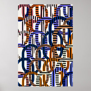 Poster Motif géométrique de physique quantique