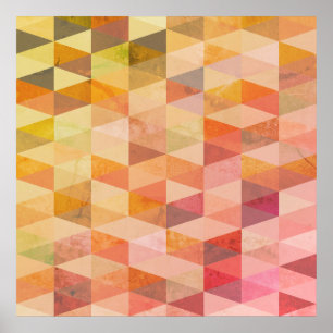 Poster Motif géométrique de triangle mou