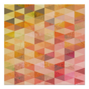 Poster Motif géométrique de triangle mou