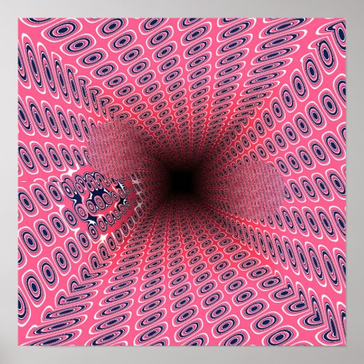 Poster Motif Géométrique des Tunnels Ramanujan Quantiques (Devant)