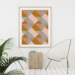 Poster Motif géométrique en couleur Earthy Pastel<br><div class="desc">Design de Motif géométrique dans l'affiche couleur Earthy Pastel</div>