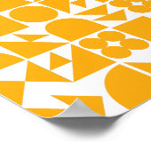Poster Motif géométrique moderne jaune élégant (Coin)