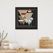 Poster motif géométrique moderniste abstrait (Cuisine)