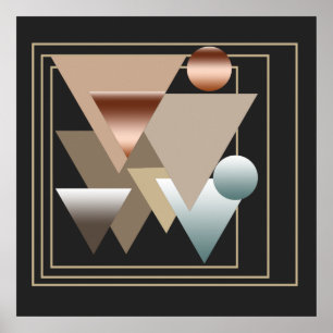 Poster motif géométrique moderniste abstrait