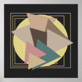 Poster motif géométrique moderniste abstrait (Devant)