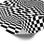 Poster Motif géométrique noir et blanc (Coin)