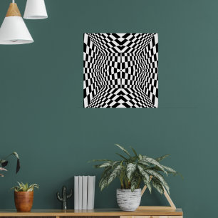 Poster Motif géométrique noir et blanc