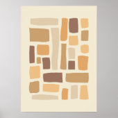 Poster Motif géométrique rétro avec rectangles (Devant)