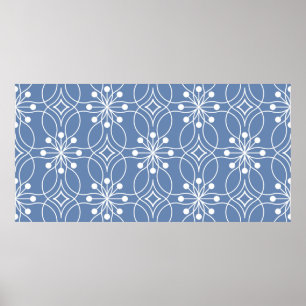 Poster Motif géométrique sans couture avec lignes ondulée