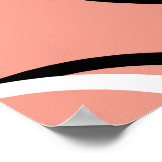 Poster Motif géométrique sans couture avec lignes ondulée (Coin)