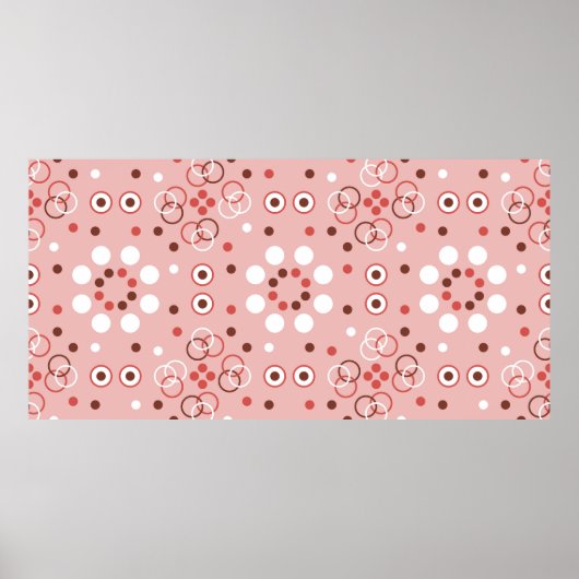 Poster Motif géométrique transparent avec cercles (Devant)