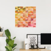Poster Motif géométrique Triangle souple (Bureau à domicile)