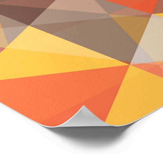 Poster Motif géométrique triangulaire Abstrait (Coin)