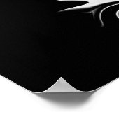 Poster Motif gothique noir et blanc linéaire de coupure (Coin)