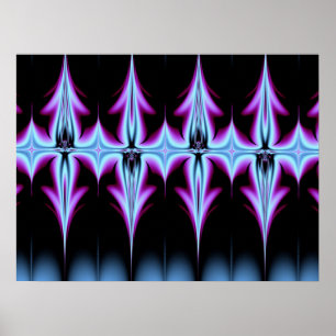 Poster Motif gothique violet et noir