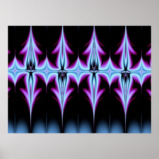 Poster Motif gothique violet et noir (Devant)