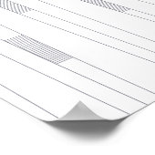 Poster Motif graphique linéaire simple, minimal et modern (Coin)