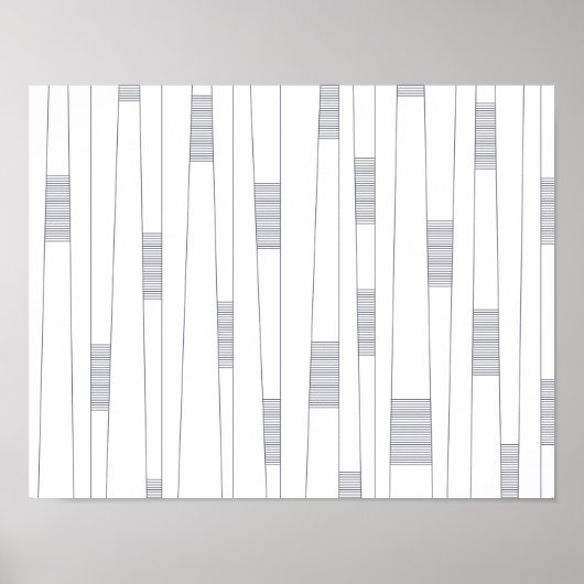 Poster Motif graphique linéaire simple, minimal et modern (Devant)