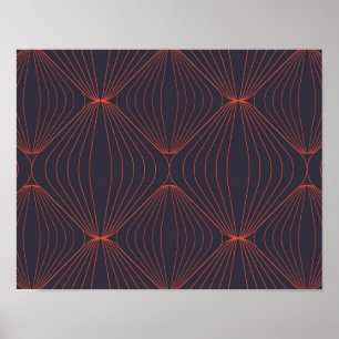 Poster Motif graphique simple et élégant inspiré de Noël