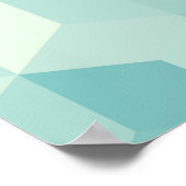 Poster Motif Hexagonal bleu clair transparent (Coin)