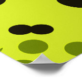 Poster Motif Hip Green et Black Geometry Circles (Coin)