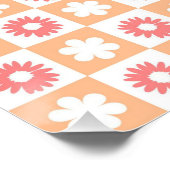 Poster Motif Hippie Flower Checkerboard (Coin)