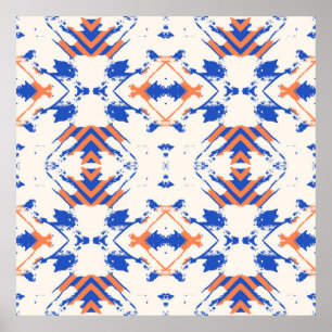 Poster motif hipster coloré transparent avec géométrie
