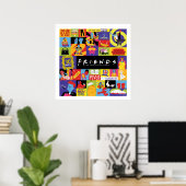 Poster Motif Iconic FRIENDS™ (Bureau à domicile)