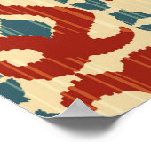 Poster Motif Ikat sans soudure (Coin)