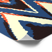 Poster Motif Ikat sans soudure. teinture à cravate avec i (Coin)