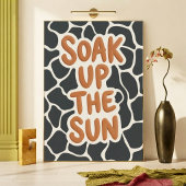 Poster Motif Imprimé Girafe et Typographie « Profiter du