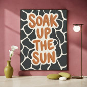 Poster Motif Imprimé Girafe et Typographie « Profiter du