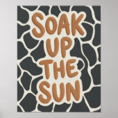 Poster Motif Imprimé Girafe et Typographie « Profiter du (Devant)