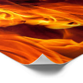 Poster Motif incendie et flamme (Coin)