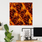 Poster Motif incendie et flamme (Bureau à domicile)