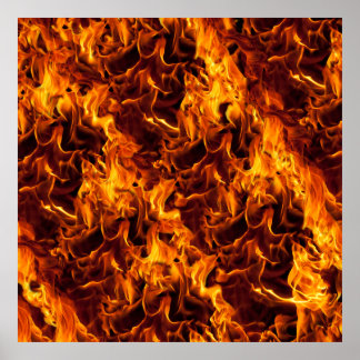 Poster Motif incendie et flamme