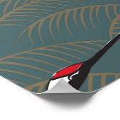 Poster Motif japonais Vintage Crane Birds (Coin)