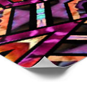 Poster Motif kaléidoscope de mosaïque turque colorée (Coin)