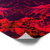 Poster Motif kaléidoscope rouge (Coin)