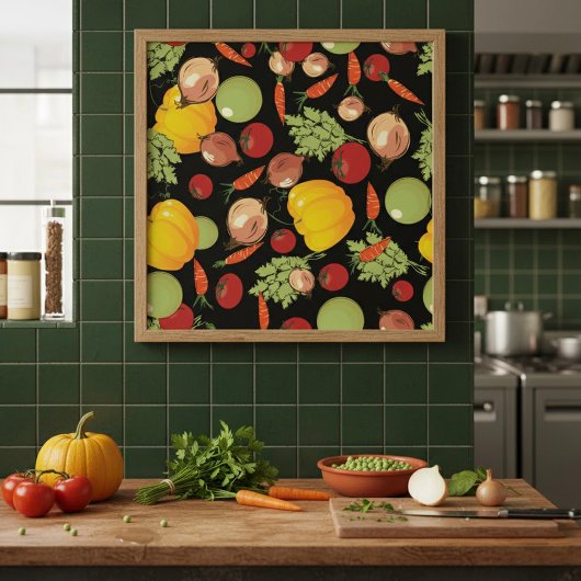 Poster Motif Légumes