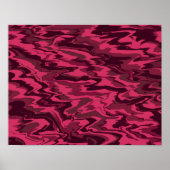 Poster Motif Liquide Ondulé Rose Foncé (Devant)