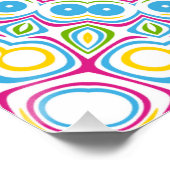 Poster Motif Mandala Multicolore Coloré (Coin)